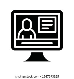 Television and technology related TV vector in solid style 