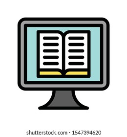 Television and technology related TV vector in editable stroke