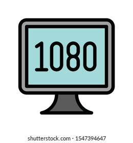 Television and technology related TV vector in editable stroke