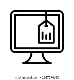 Television and technology related TV vector in lineal or editable stroke design