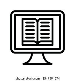 Television and technology related TV vector in lineal or editable stroke design
