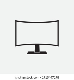plantilla de televisión con fondo en blanco y negro con estilo plano para que parezca simple