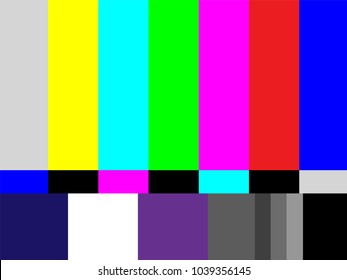 Television test pattern of stripes