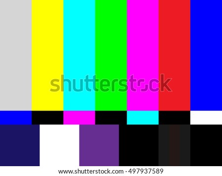 Television test pattern of stripes