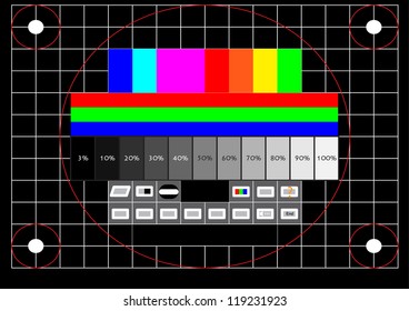 Television Test Screen Stock Vector (royalty Free) 119231923 