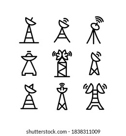 television tower icon or logo isolated sign symbol vector illustration - Collection of high quality black style vector icons

