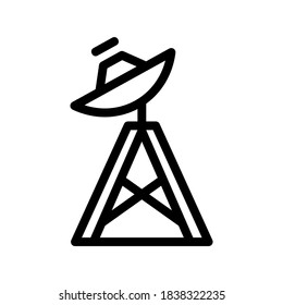 television tower icon or logo isolated sign symbol vector illustration - high quality black style vector icons
