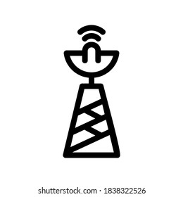 television tower icon or logo isolated sign symbol vector illustration - high quality black style vector icons
