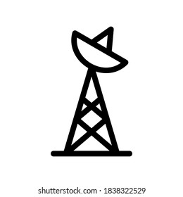 television tower icon or logo isolated sign symbol vector illustration - high quality black style vector icons
