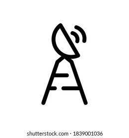 icono de torre de televisión o logotipo símbolo de signo aislado ilustración vectorial de alta calidad estilo negro iconos vectoriales
