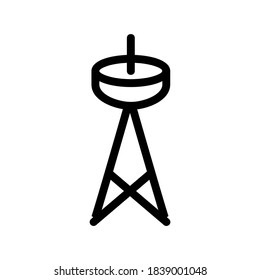 television tower icon or logo isolated sign symbol vector illustration - high quality black style vector icons
