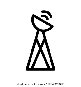 television tower icon or logo isolated sign symbol vector illustration - high quality black style vector icons
