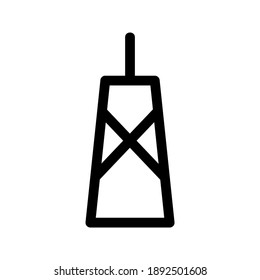 Television Tower icon or logo isolated sign symbol vector illustration - high quality black style vector icons
