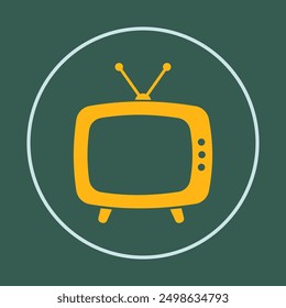 Television trendy icon cunning abstract beautiful vector illustration colorful artwork design