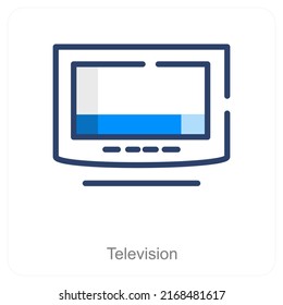 Television and tv icon concept