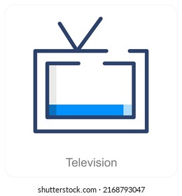 Television And TV Icon Concept