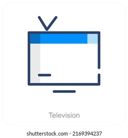 Television And TV Icon Concept