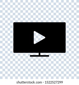 television, tv icon vector illustration. computer monitor vector illustration on white background. Realistic black modern thin frame display. icon vector illustration