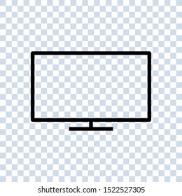 television, tv icon vector illustration. computer monitor vector illustration on white background. Realistic black modern thin frame display. icon vector illustration