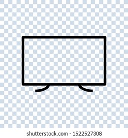 television, tv icon vector illustration. computer monitor vector illustration on white background. Realistic black modern thin frame display. icon vector illustration
