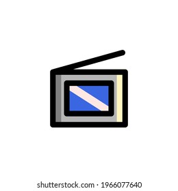 Television User Interface Outline Icon Logo Vector Illustration
