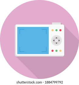 icono plano de color vectorial de televisión