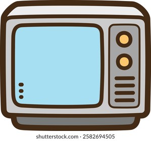 Television vector doodle illustration and graphic