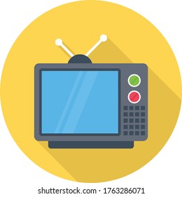 television vector flat color icon  