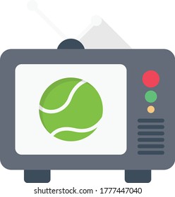 icono de color plano vectorial de televisión