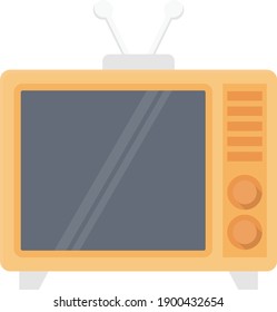 Icono de color plano vectorial de televisión
