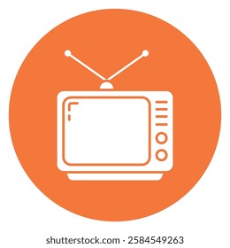 television vector flat icon design