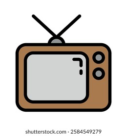 television vector flat icon design