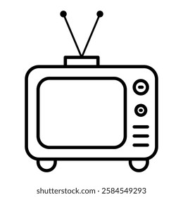 television vector flat icon design