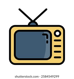 television vector flat icon design