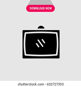 Television Vector Icon. Television with black screen symbol. Simple, modern flat vector illustration for mobile app, website or desktop app 