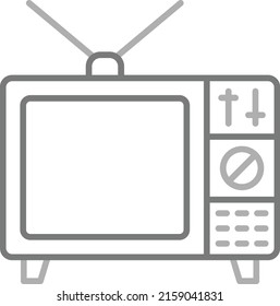 Fernsehvektorsymbol. Kann für Druck-, Mobil- und Web-Anwendungen verwendet werden.