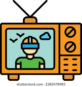 Television vector icon. Can be used for printing, mobile and web applications.