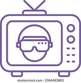 Television vector icon. Can be used for printing, mobile and web applications.