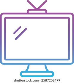 Television vector icon. Can be used for printing, mobile and web applications.