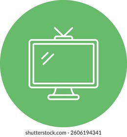 Television vector icon. Can be used for printing, mobile and web applications.