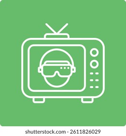 Television vector icon. Can be used for printing, mobile and web applications.