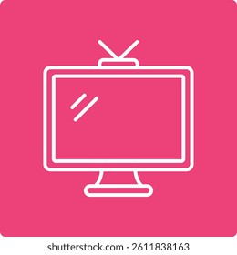 Television vector icon. Can be used for printing, mobile and web applications.