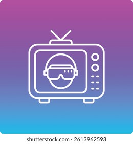 Television vector icon. Can be used for printing, mobile and web applications.