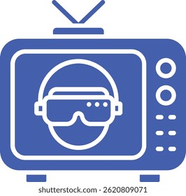 Television vector icon. Can be used for printing, mobile and web applications.