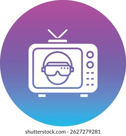 Icono de Vector de televisión. Se puede utilizar para aplicaciones de impresión, móviles y de Web.