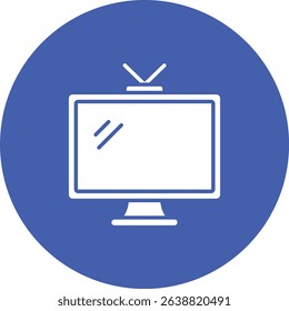 Television vector icon. Can be used for printing, mobile and web applications.