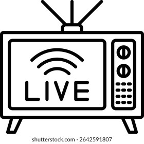 Television vector icon. Can be used for printing, mobile and web applications.