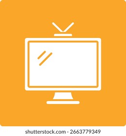 Television vector icon. Can be used for printing, mobile and web applications.