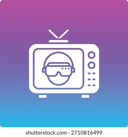 Ícone do vetor de televisão. Pode ser usado para impressão, aplicativos móveis e da Web.