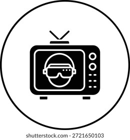 Icono de Vector de televisión. Se puede utilizar para aplicaciones de impresión, móviles y de Web.